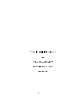 The First Crusade