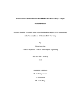 Semiconductor Galvanic Isolation Based Onboard Vehicle Battery Chargers