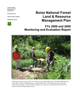 Boise National Forest Land & Resource Management Plan