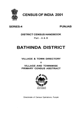 Village and Townwise Primary Census Abstract, Bathinda, Part XII