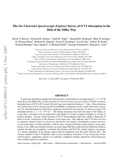 Arxiv:0711.0005V2 [Astro-Ph] 5 Nov 2007 About 0.26 Dex, Irrespective of the Distances to the Target Stars