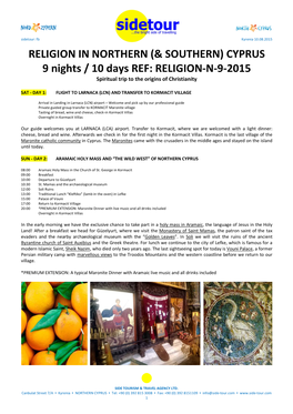 RELIGION-N-9-2015 Spiritual Trip to the Origins of Christianity