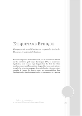 Etiquetage Ethique