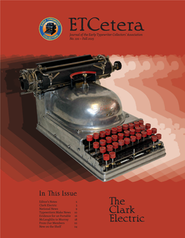 Etcetera Journal of the Early Typewriter Collectors’ Association No