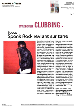 Spank Rock Revient Sur Terre