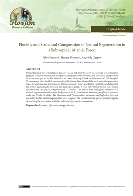Floristic and Structural Composition of Natural Regeneration in a Subtropical Atlantic Forest
