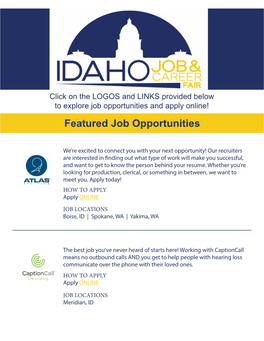 Featured Job Opportunities