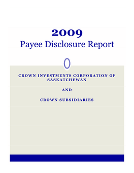Payee Disclosure Report