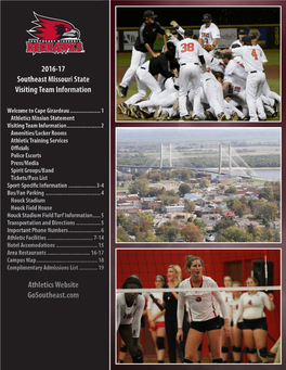 2016-17 Southeast Missouri State Visiting Team Information Athletics