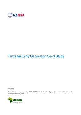 Tanzania Early Generation Seed Study