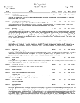 07/31/2018 Daily Program Listing II 06/11/2018 Page 1 of 123 Start Title