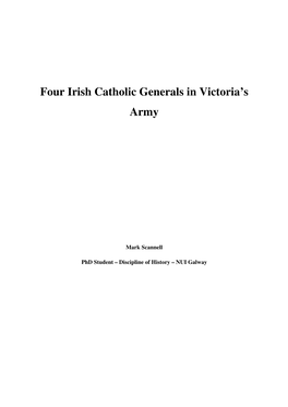 Four Irish Catholic Generals in Victoria's Army