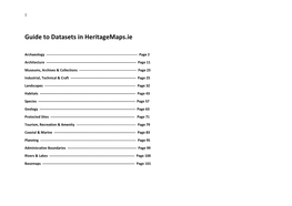 Guide to Datasets in Heritagemaps.Ie