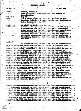 PUB UTE Sep 77 a NOTE 270.; Paper Presented At' Annual Fleeting Of