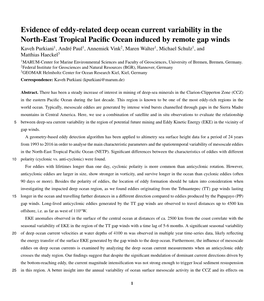 Evidence of Eddy-Related Deep Ocean Current Variability in the North-East