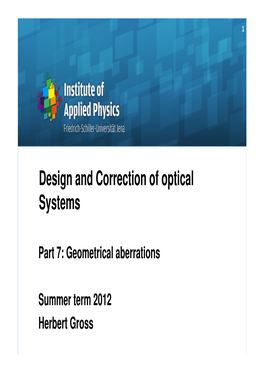 Design and Correction of Optical Systems Part 7