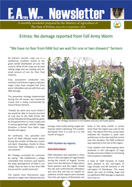 Eritrea: No Damage Reported from Fall Army Worm