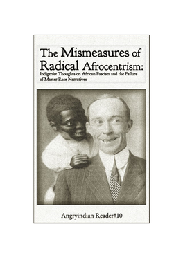 The Mismeasures of Radical Afrocentrism: Indigenist Thoughts on African Fascism and the Failure of Master Race Narratives