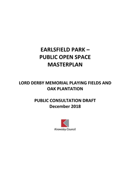 Earlsfield Park – Public Open Space Masterplan