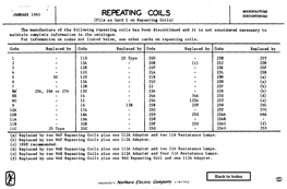 REPEATING COILS Bfanufactu?Le