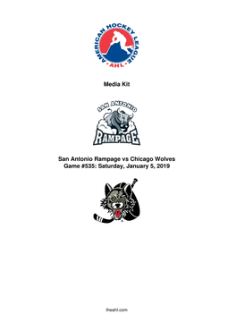 Ahl.Com San Antonio Rampage (17-17-1-0) Vs