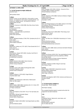 Radio 3 Listings for 11 – 17 April 2009 Page 1 of 40