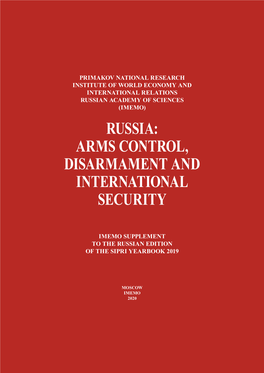 Russia Arms Control 2020.Indb