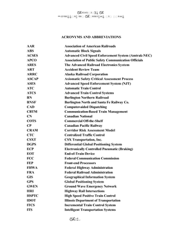 Acronyms and Abbreviations