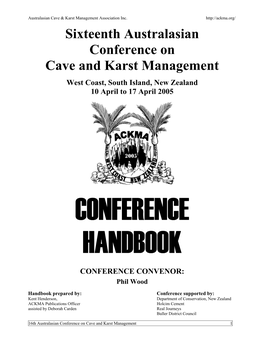Rules of the Australasian Cave and Karst Management Association Inc