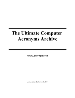 Computer Acronyms Archive