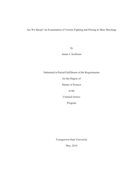 An Examination of Victims Fighting and Fleeing in Mass Shootings