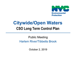 Citywide/Open Waters CSO Long Term Control Plan