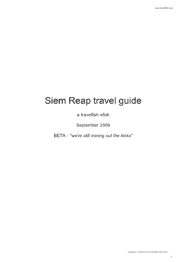 Siem Reap Travel Guide