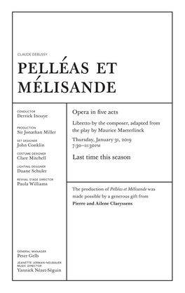 Pelléas Et Mélisande