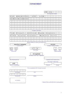 Pal Holdings, Inc. and Subsidiaries Index to Financial Statements and Supplementary Schedules Sec Form 17-A