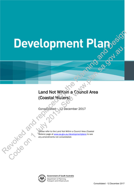 (Coastal Waters) Development Plan Since Its Inception on 5 June 1997