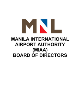 Manila International Airport Authority (Miaa) Board of Directors