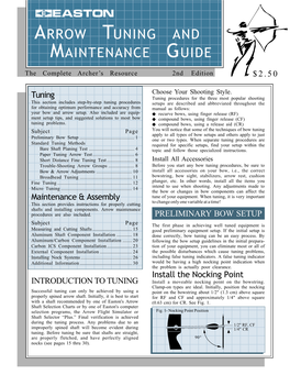 Arrow Tuning and Maintenance Guide