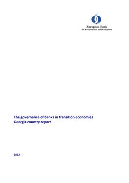 Corporate Governance of Banks in Georgia