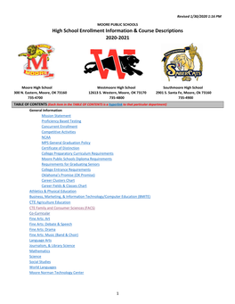 2020-21 High School Course Guide