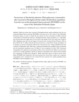 青森県佐井沿岸の磯焼け海域からの キタムラサキウニ除去によるマコンブ群落の形成 Occurrence O