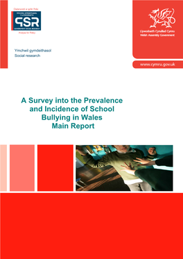 A Survey Into the Prevalence and Incidence of School Bullying in Wales Main Report