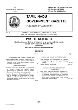 Tamil Nadu Government Gazette