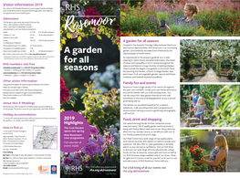 RHS Garden Rosemoor Visitor Guide 2019