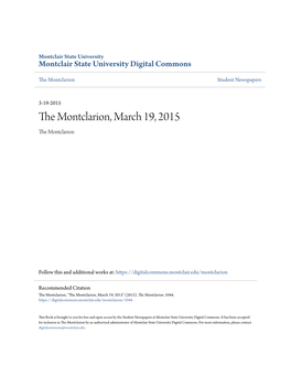 The Montclarion, March 19, 2015