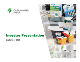 Investor Presentation September 2020 Investor Presentation June 2020 FORWARD LOOKING STATEMENTS