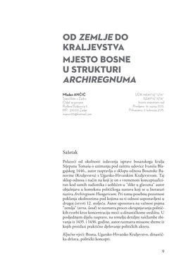 Mladen Ančić UDK 94(497.6)˝11/14˝ Sveučilište U Zadru 32(497.6)˝11/14˝ Odjel Za Povijest Izvorni Znanstveni Rad Ruđera Boškovića 5 Primljeno: 16