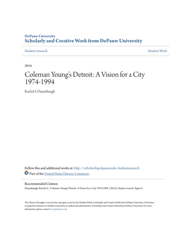 Coleman Young's Detroit