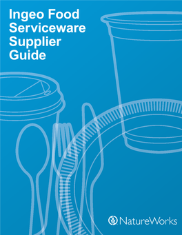 Ingeo Food Serviceware Supplier Guide