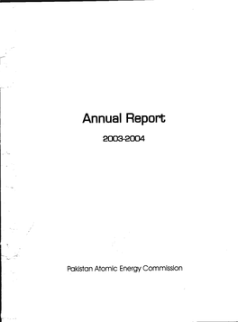 Annual Report 2003-2004 Laser Applications